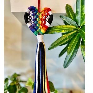 Macrame PRIDE Heart, Handmade